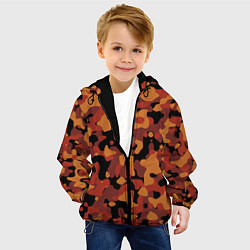 Куртка с капюшоном детская Камуфляж Common Orange, цвет: 3D-черный — фото 2
