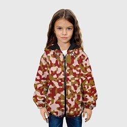 Куртка с капюшоном детская Камуфляж German Desert, цвет: 3D-черный — фото 2