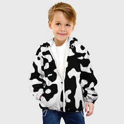 Куртка с капюшоном детская Камуфляж Cowskin крупный, цвет: 3D-белый — фото 2