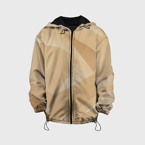 Детская куртка Золотистые абстрактные геометрические фигуры / 3D-Черный – фото 1