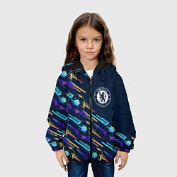 Куртка с капюшоном детская Chelsea градиентные мячи, цвет: 3D-черный — фото 2