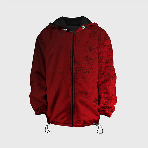 Детская куртка Темно - красный гранж / 3D-Черный – фото 1
