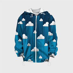 Куртка с капюшоном детская Night clouds, цвет: 3D-белый