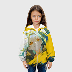 Куртка с капюшоном детская Киберпанк: Бегущие по краю Ребекка, цвет: 3D-белый — фото 2
