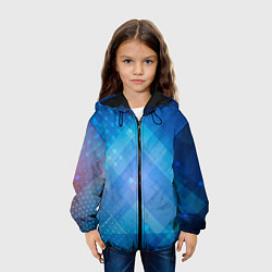 Куртка с капюшоном детская Точки и взаимосвязанные линии, цвет: 3D-черный — фото 2