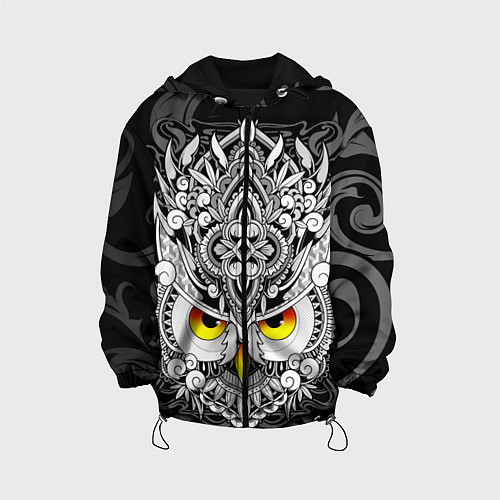 Детская куртка Сова с золотыми глазами / 3D-Черный – фото 1