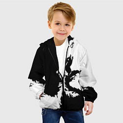 Куртка с капюшоном детская Символ 2023 года зайка, цвет: 3D-черный — фото 2