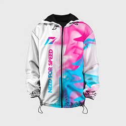 Детская куртка Need for Speed neon gradient style: по-вертикали