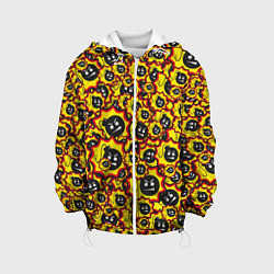 Куртка с капюшоном детская Serious Sam logo pattern, цвет: 3D-белый