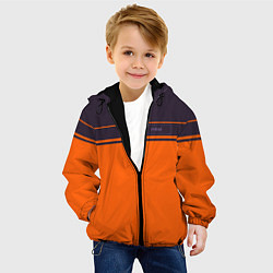 Куртка с капюшоном детская FIRM темно-оранжевый, цвет: 3D-черный — фото 2