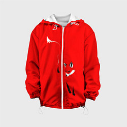 Куртка с капюшоном детская Красная лиса, цвет: 3D-белый