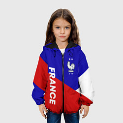 Куртка с капюшоном детская Сборная франции три цвета, цвет: 3D-черный — фото 2