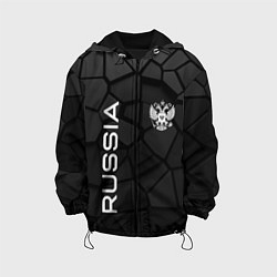 Куртка с капюшоном детская Черная броня Россия, цвет: 3D-черный
