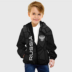 Куртка с капюшоном детская Черная броня Россия, цвет: 3D-черный — фото 2