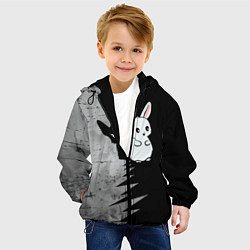 Куртка с капюшоном детская Теневой зайка, цвет: 3D-черный — фото 2