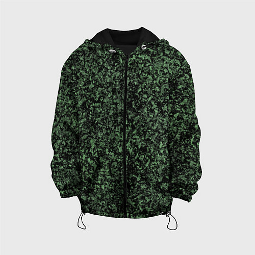Детская куртка Черный и зеленый камуфляжный / 3D-Черный – фото 1