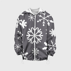 Куртка с капюшоном детская Snow in grey, цвет: 3D-белый