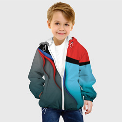 Куртка с капюшоном детская Разноцветные ручейки, цвет: 3D-белый — фото 2