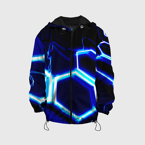 Детская куртка Neon abstraction plates storm / 3D-Черный – фото 1