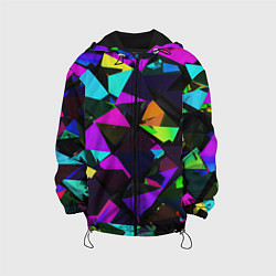 Куртка с капюшоном детская Shapes triangle geometry, цвет: 3D-черный