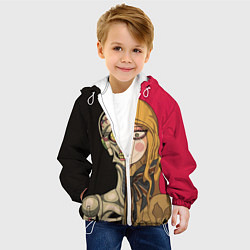Куртка с капюшоном детская M3GAN vs ANDROID, цвет: 3D-белый — фото 2