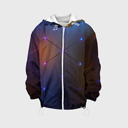 Куртка с капюшоном детская Космические треугольники, цвет: 3D-белый