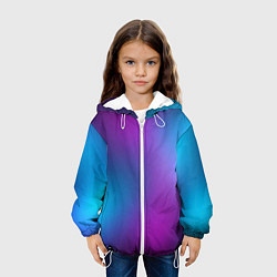 Куртка с капюшоном детская НЕОНОВЫЙ ГРАДИЕНТ, цвет: 3D-белый — фото 2