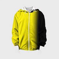 Куртка с капюшоном детская И черный и желтый, цвет: 3D-белый