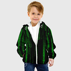 Куртка с капюшоном детская Двоичная система исчисления, цвет: 3D-белый — фото 2