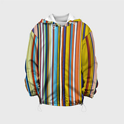 Куртка с капюшоном детская Абстрактное множество разноцветных листов, цвет: 3D-белый