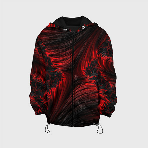 Детская куртка Red vortex pattern / 3D-Черный – фото 1