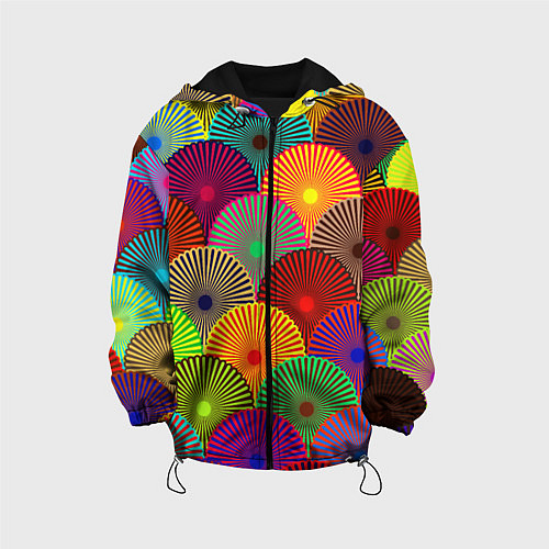 Детская куртка Multicolored circles / 3D-Черный – фото 1