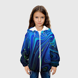 Куртка с капюшоном детская Blurred colors, цвет: 3D-белый — фото 2