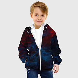 Куртка с капюшоном детская Космическая абстракция битва, цвет: 3D-белый — фото 2