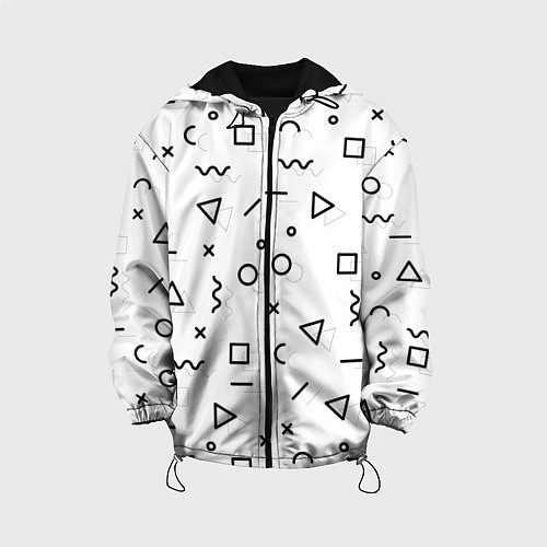 Детская куртка Разные геометрические фигуры / 3D-Черный – фото 1