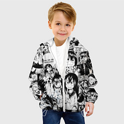Куртка с капюшоном детская Цую Асуи - Моя геройская академия, цвет: 3D-белый — фото 2