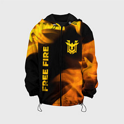 Детская куртка Free Fire - gold gradient: надпись, символ