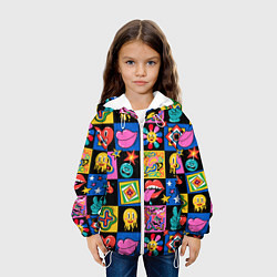 Куртка с капюшоном детская Funny cartoon characters, цвет: 3D-белый — фото 2