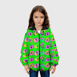 Куртка с капюшоном детская Funny animals, цвет: 3D-черный — фото 2