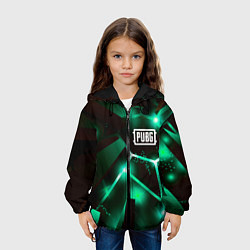 Куртка с капюшоном детская PUBG разлом плит, цвет: 3D-черный — фото 2