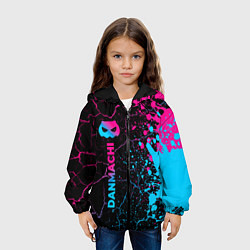 Куртка с капюшоном детская DanMachi - neon gradient: по-вертикали, цвет: 3D-черный — фото 2