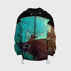 Куртка с капюшоном детская Часть иссушённой планеты и космос, цвет: 3D-черный