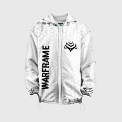 Куртка с капюшоном детская Warframe glitch на светлом фоне: надпись, символ, цвет: 3D-белый