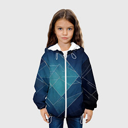 Куртка с капюшоном детская Геометрическая бесконечность, цвет: 3D-белый — фото 2