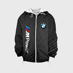 Куртка с капюшоном детская BMW power m, цвет: 3D-белый