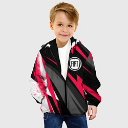 Куртка с капюшоном детская Fiat fast lines, цвет: 3D-черный — фото 2
