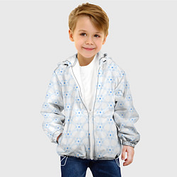 Куртка с капюшоном детская Ясна3 - Небесная структура светлый, цвет: 3D-белый — фото 2