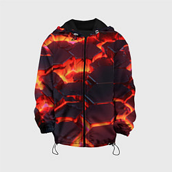 Куртка с капюшоном детская Огненные наносоты, цвет: 3D-черный