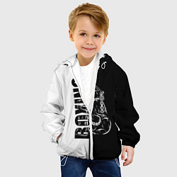 Куртка с капюшоном детская Boxing чёрно-белое, цвет: 3D-белый — фото 2