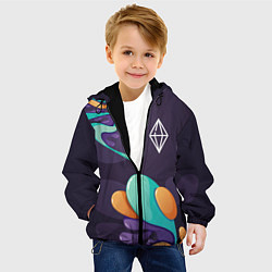Куртка с капюшоном детская The Sims graffity splash, цвет: 3D-черный — фото 2